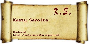 Kmety Sarolta névjegykártya